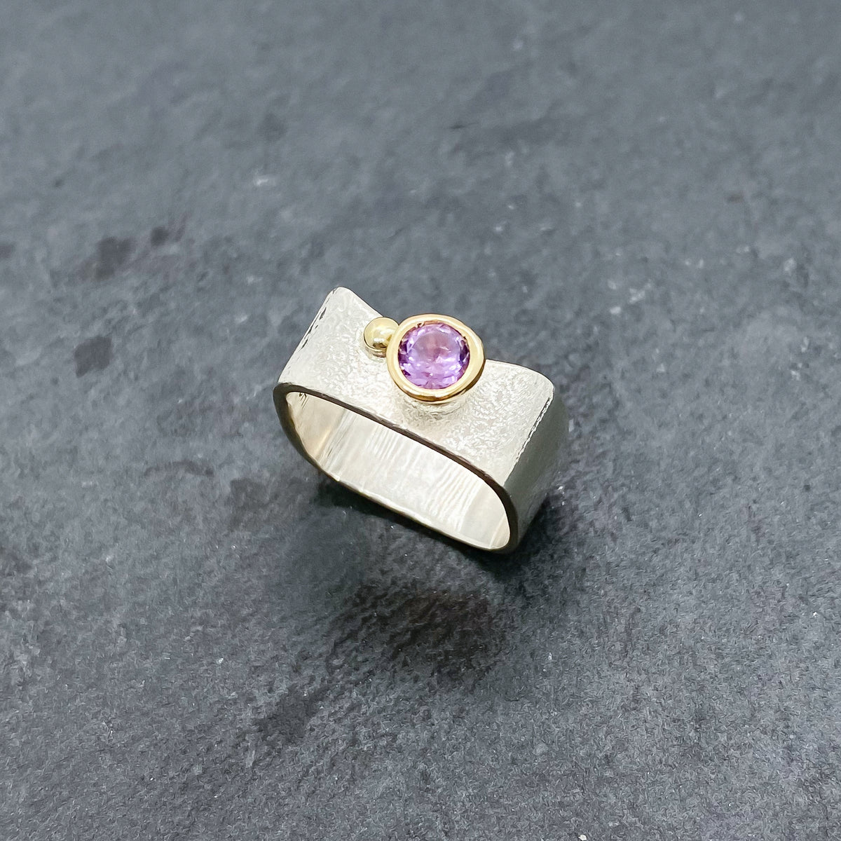 Amethyst Bezel Ring Size 5.5