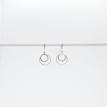 Load image into Gallery viewer, Petite Two-Toned Double Round Earrings