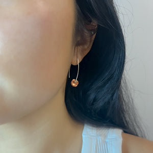 Double Copper Petal Earrings