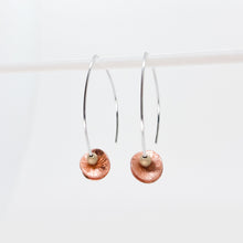 Load image into Gallery viewer, Double Copper Petal Earrings