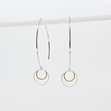 Load image into Gallery viewer, Medium Two-Toned Double Round Earrings