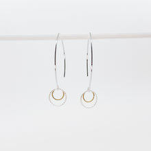 Load image into Gallery viewer, Medium Two-Toned Double Round Earrings