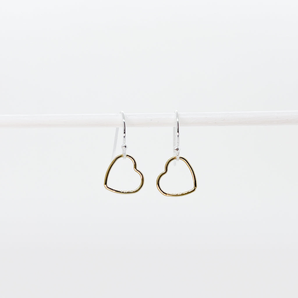 Petite Gold Heart Earrings