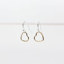 Load image into Gallery viewer, Petite Gold Heart Earrings