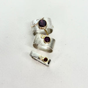 Stacking Garnet Rings