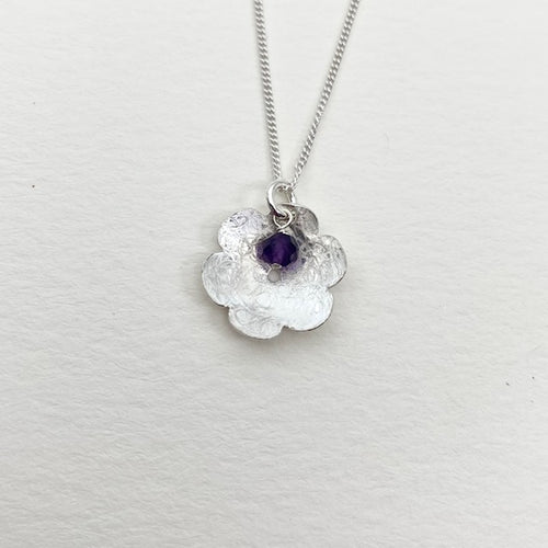 Amethyst Love Flower Necklace