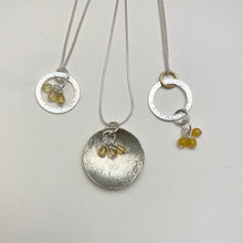 Load image into Gallery viewer, Scribbled Shell Citrine Necklace and Matching Earrings