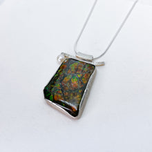 Load image into Gallery viewer, Ammolite and Pearl Balance Slider Necklace