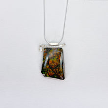 Load image into Gallery viewer, Ammolite and Pearl Balance Slider Necklace