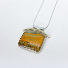 Load image into Gallery viewer, Bumblebee Agate Balance Slider Necklace No.1