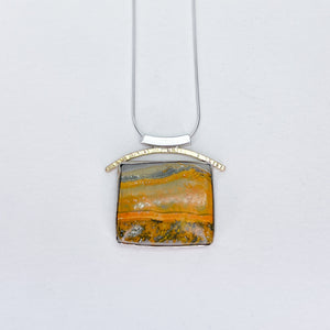 Bumblebee Agate Balance Slider Necklace No.1