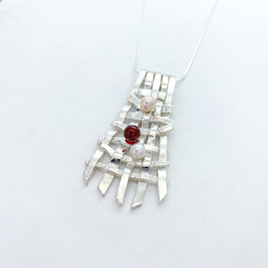 Woven Waterfall Carnelian Necklace