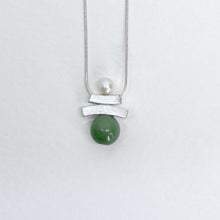 Load image into Gallery viewer, Balance Inukshuk Chinese Jade &amp; Pearl Necklace