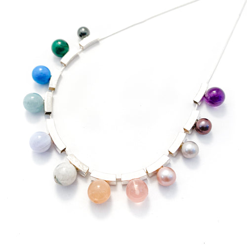 Birthstone Bead Slider Necklace